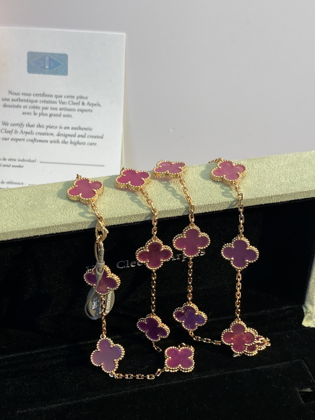 Van Cleef & Arpels Alhambra Pink Gold Necklace